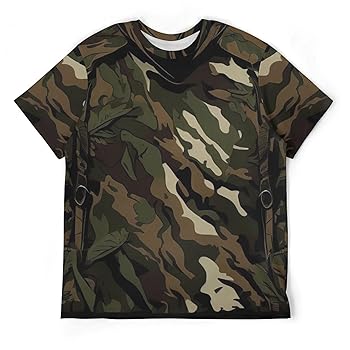 Snbidmk Men's Camo T-Shirt Camouflage Street Casual Short